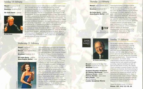 Scan of Bruckner Mozart Series festival promotional material