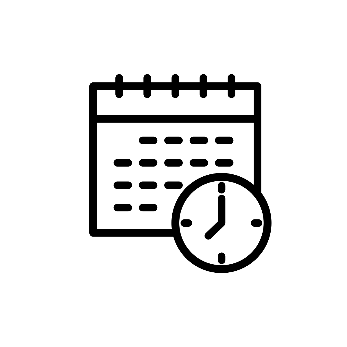 an icon of a calendar and clock