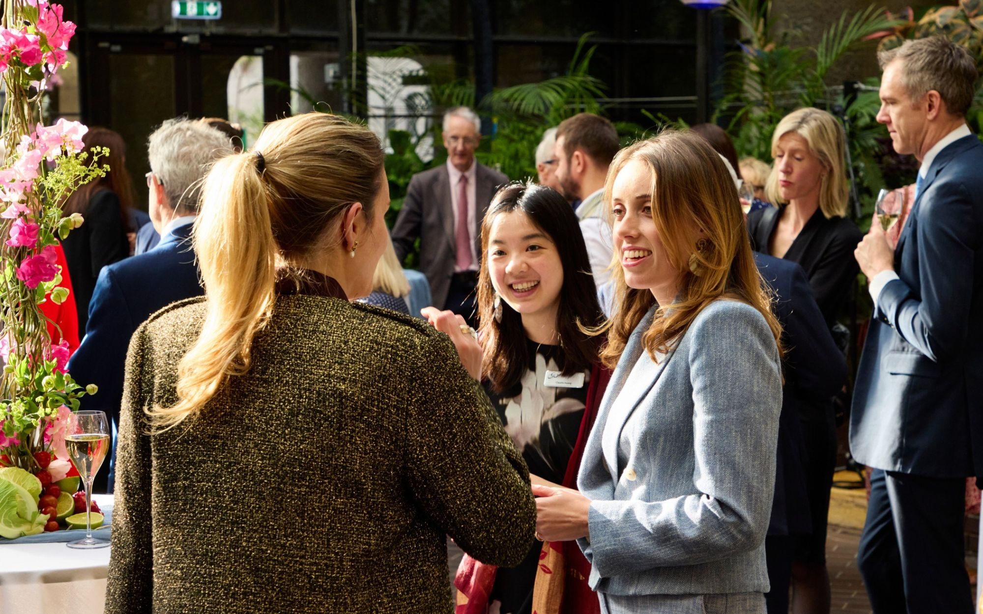 Guests chatting at an LSO event